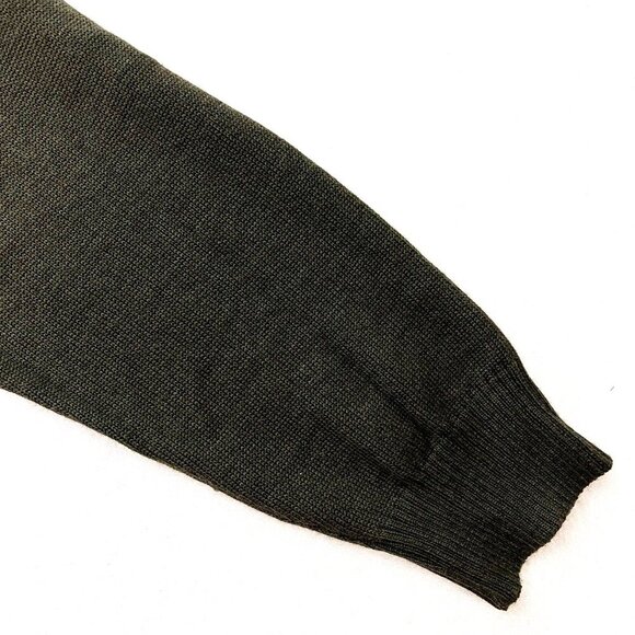 HATHAWAY PLATINUM Extra Fine Italian Merino Wool Sweater Mens XL Olive 1/4 Zip - Picture 5 of 9